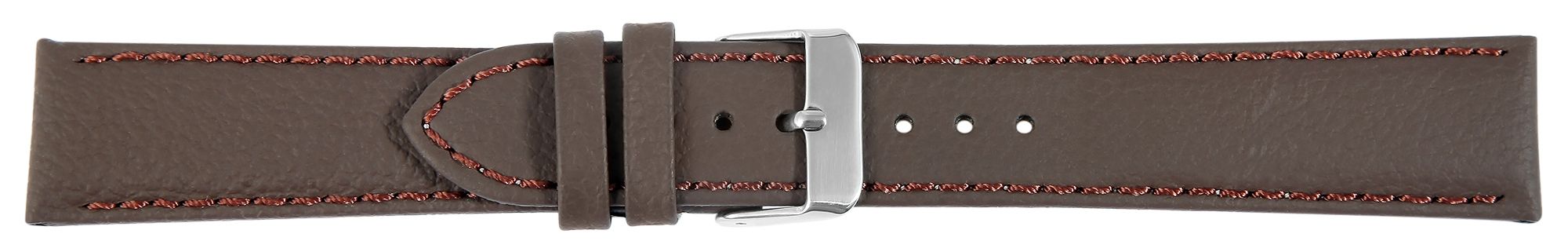 Echtleder-Uhrenarmband, dunkelbraun