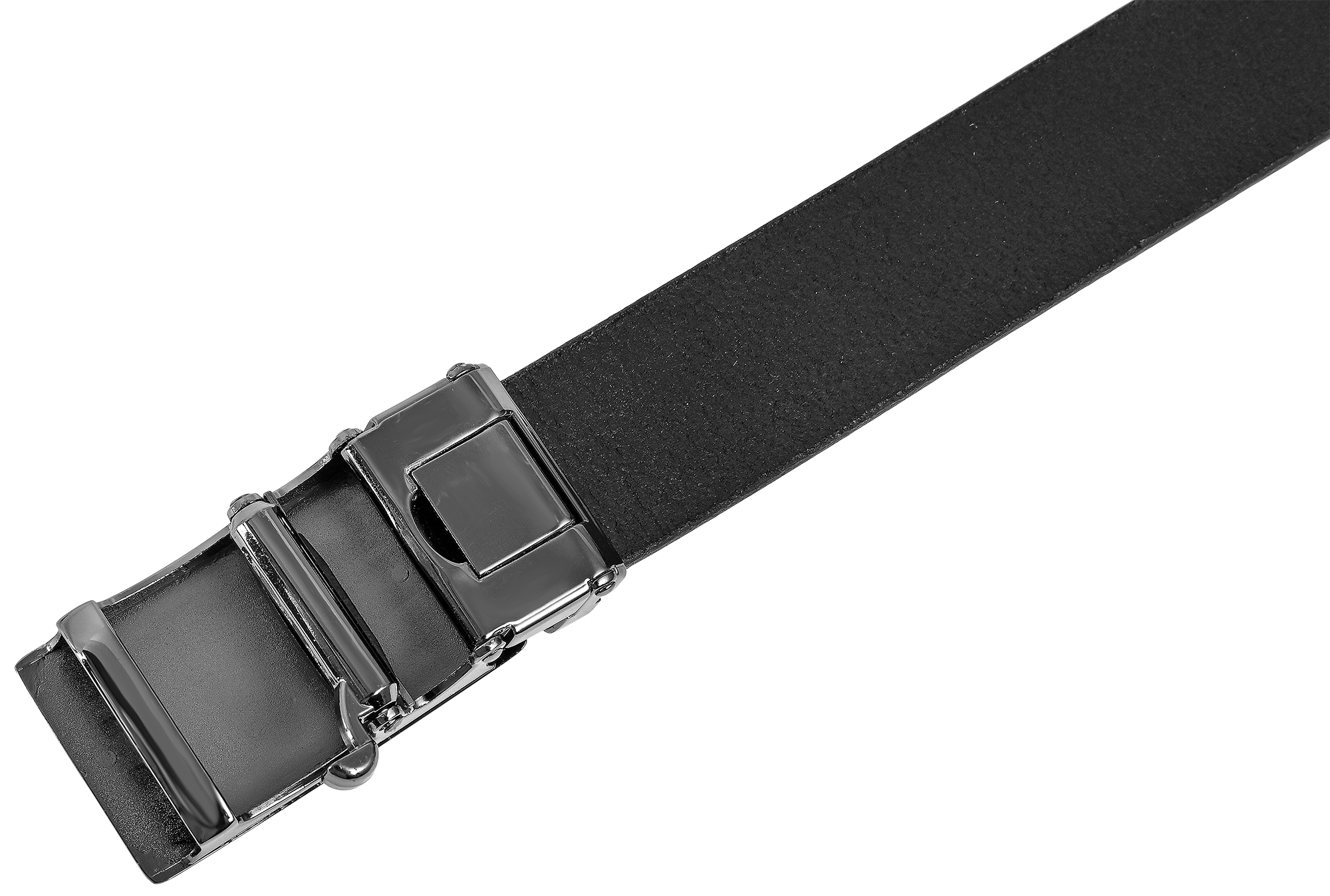 Leonardo Verrelli Echtleder Automatik-Gürtel, max. 100 cm/ 35 mm, schwarz - kürzbar