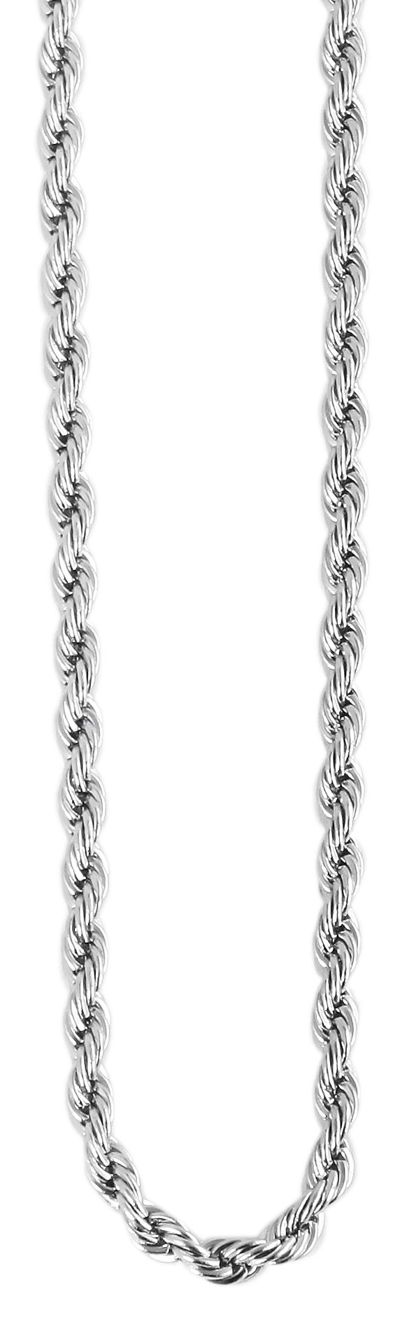 "Kellena" Edelstahl Kordelkettel, silberfarben, 5 cm/ Stärke 3mm
