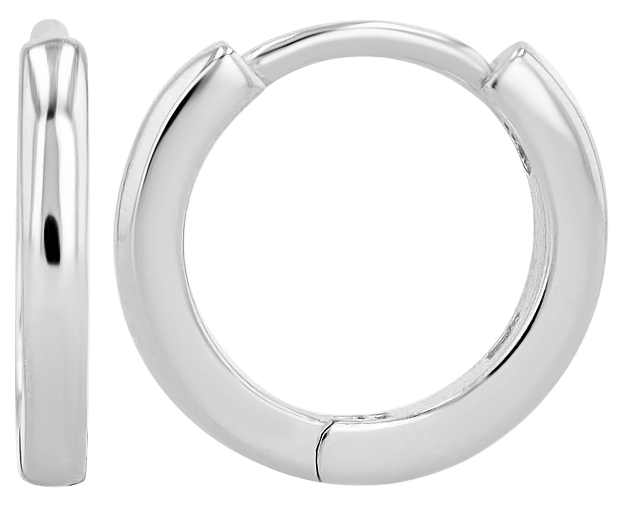"Veera" 925/- Echt Silber, Basic Creolen Ø 10 mm, silberfarben rhodiniert