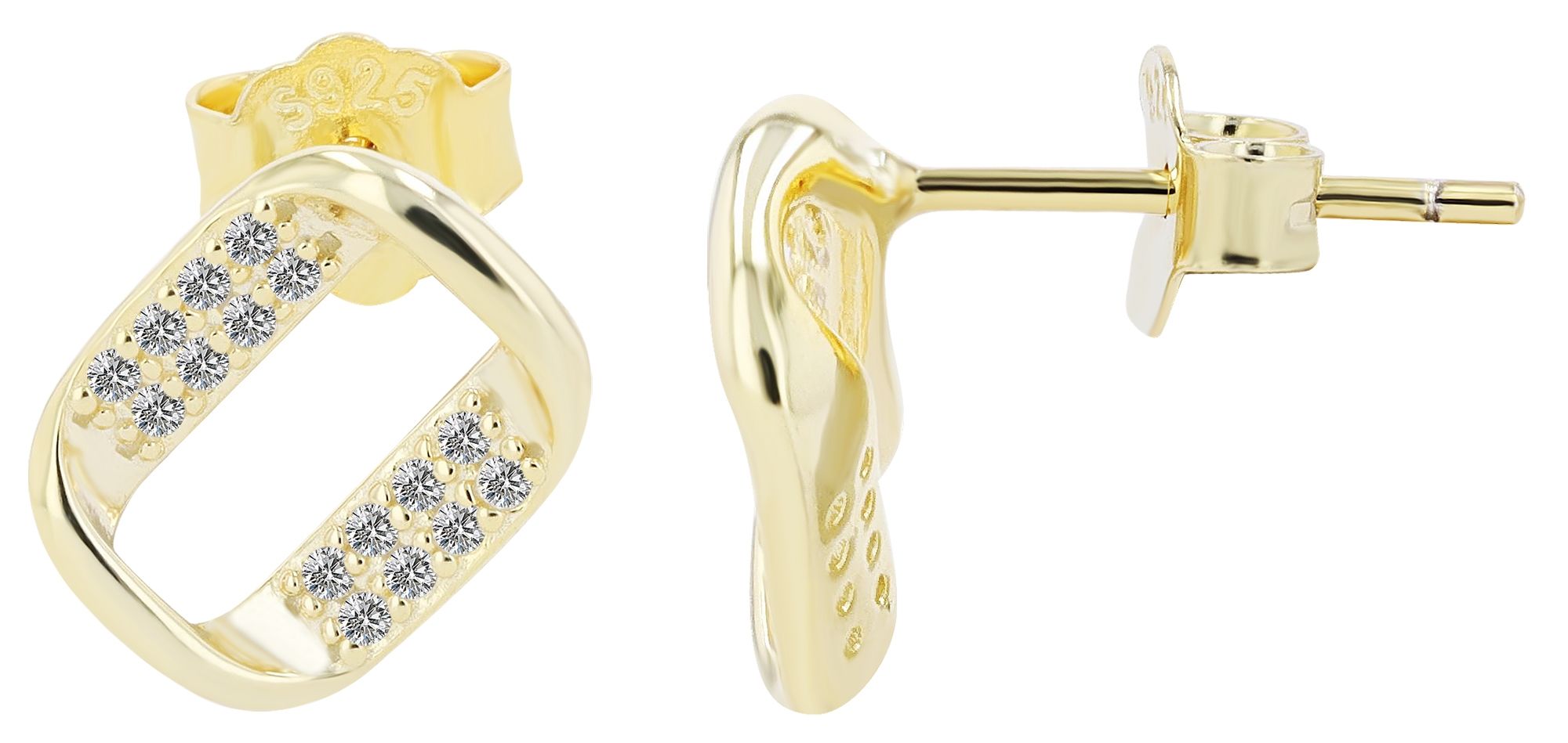 "Havin" - Ohrstecker aus 925/- Echt Silber, Gold
