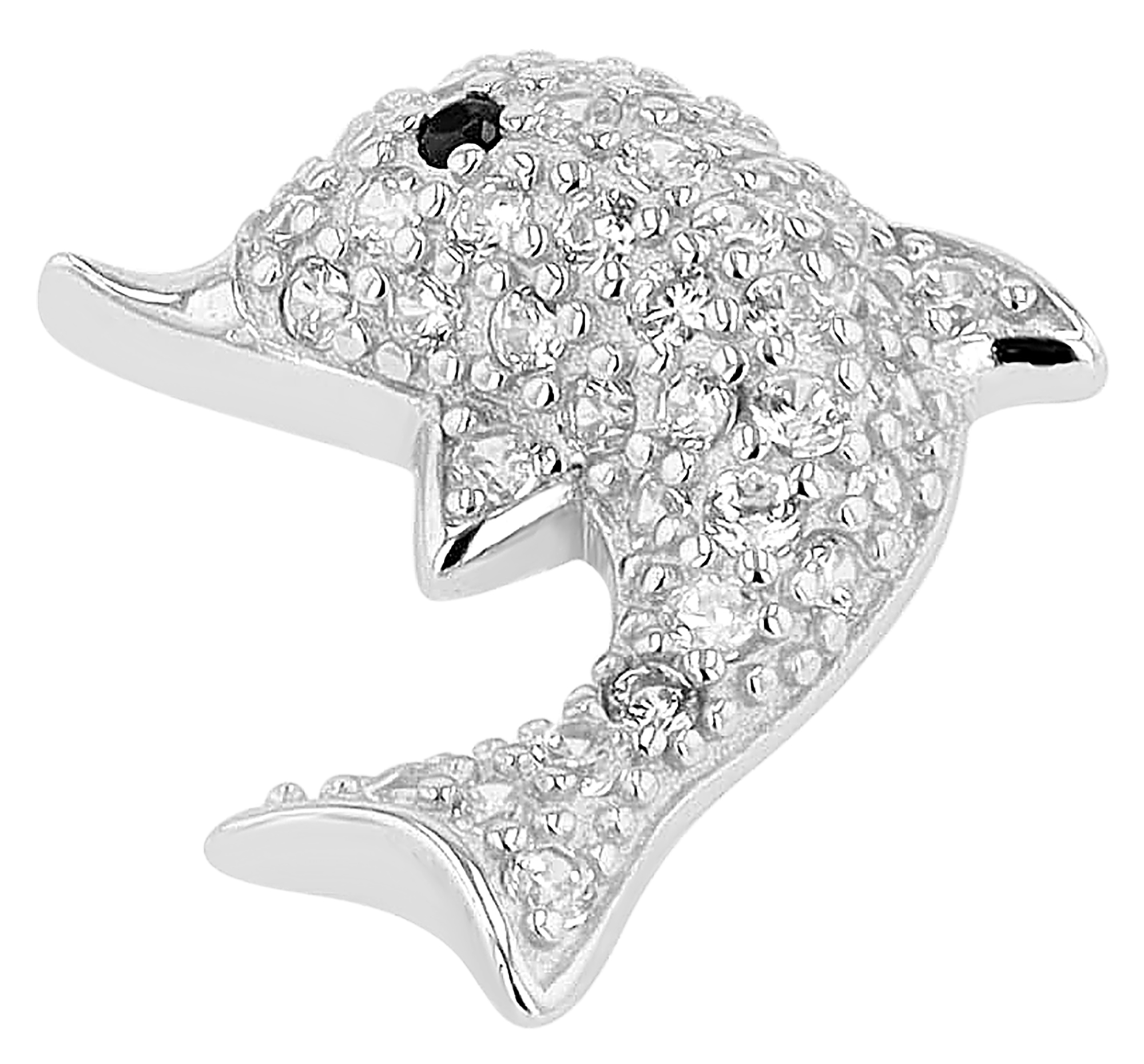 "Dolo", 925/- Echt Silber Anhänger Delfin, Kinder, silberfarben rhodiniert