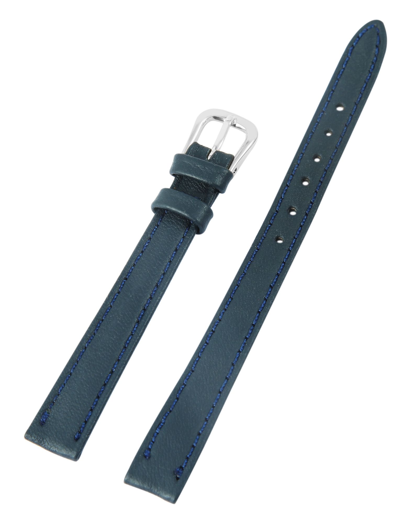 Echtleder Uhrenarmband, dunkelblau, 8 mm