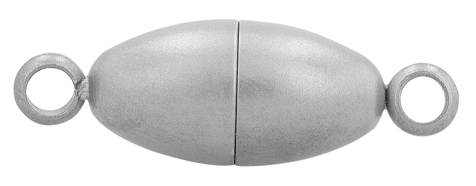 Magnetschließe oval, Edelstahl matt, 8 mm
