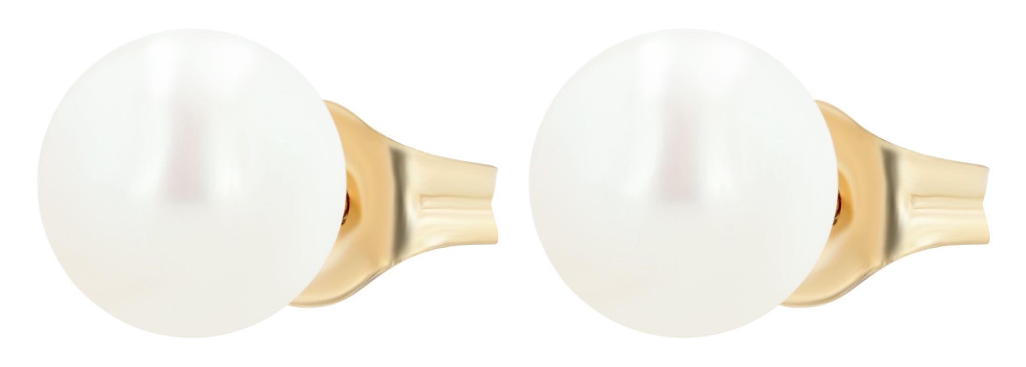 333/- Gold "Kalila" Ohrstecker mit Perle Ø 5 mm, Gelbgold, 8 Karat