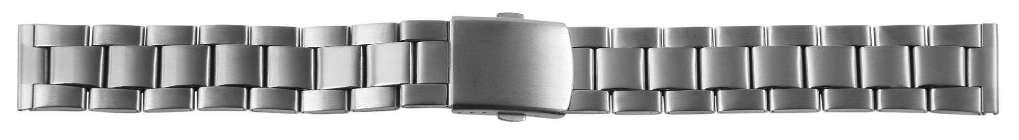 Edelstahl-Uhrenarmband, silberfarben, 18 mm