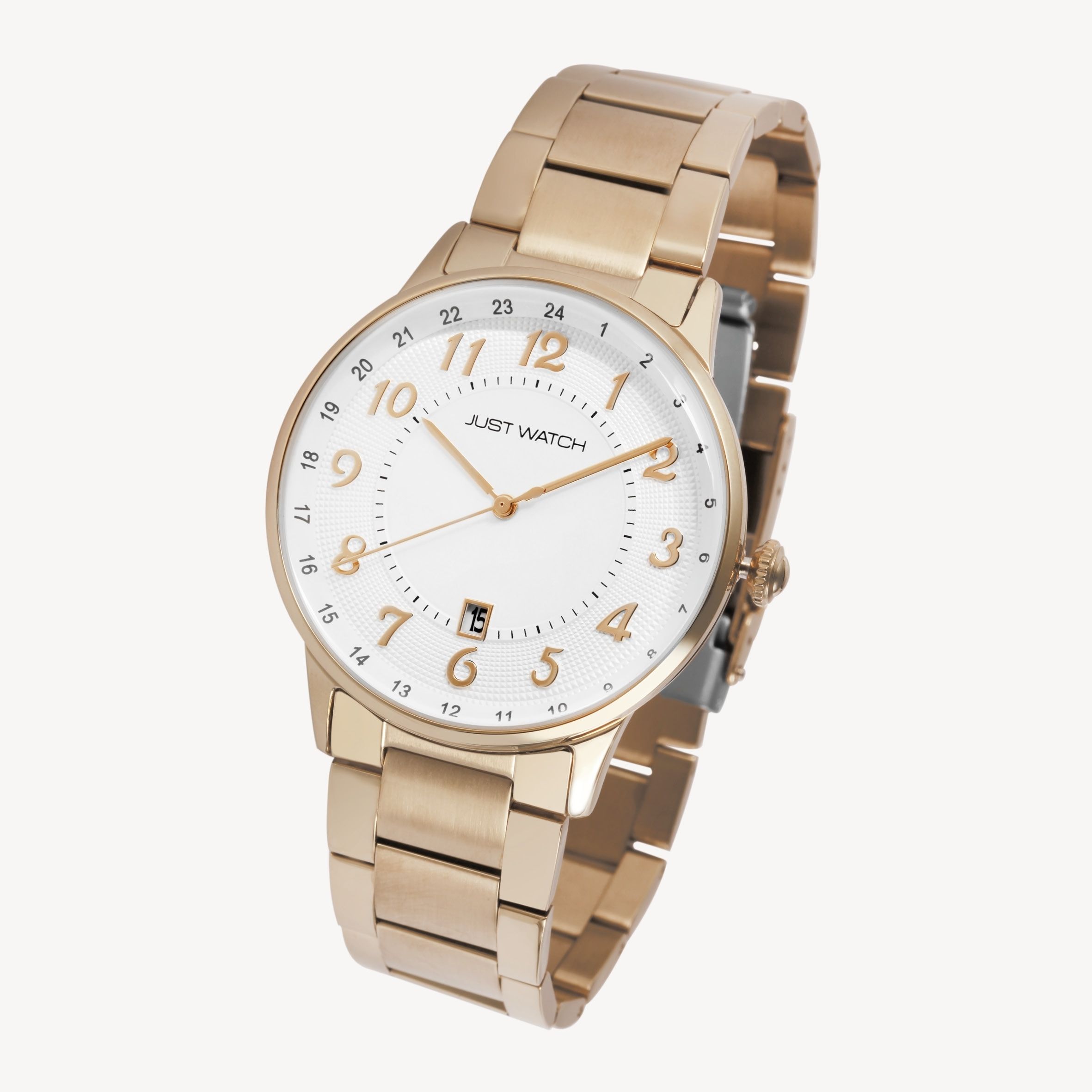 Just Watch Herrenuhr mit Edelstahlarmband, goldfarben