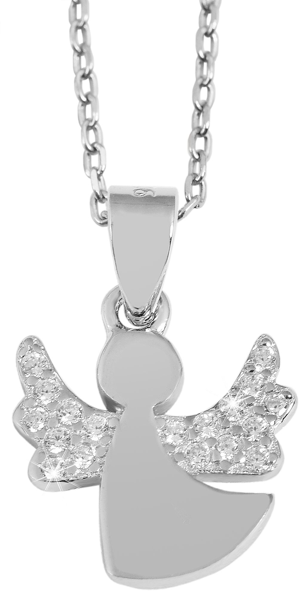"Wolkentänzer Elisa" 925/- Echt Silber Kinder- Anhänger - Engel, Zirkon, rhodiniert