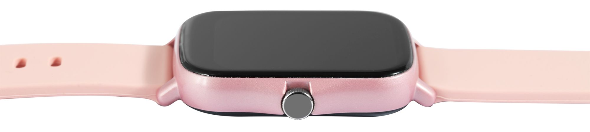 TimeTech Smartwatch mit Silikonarmband, rosa