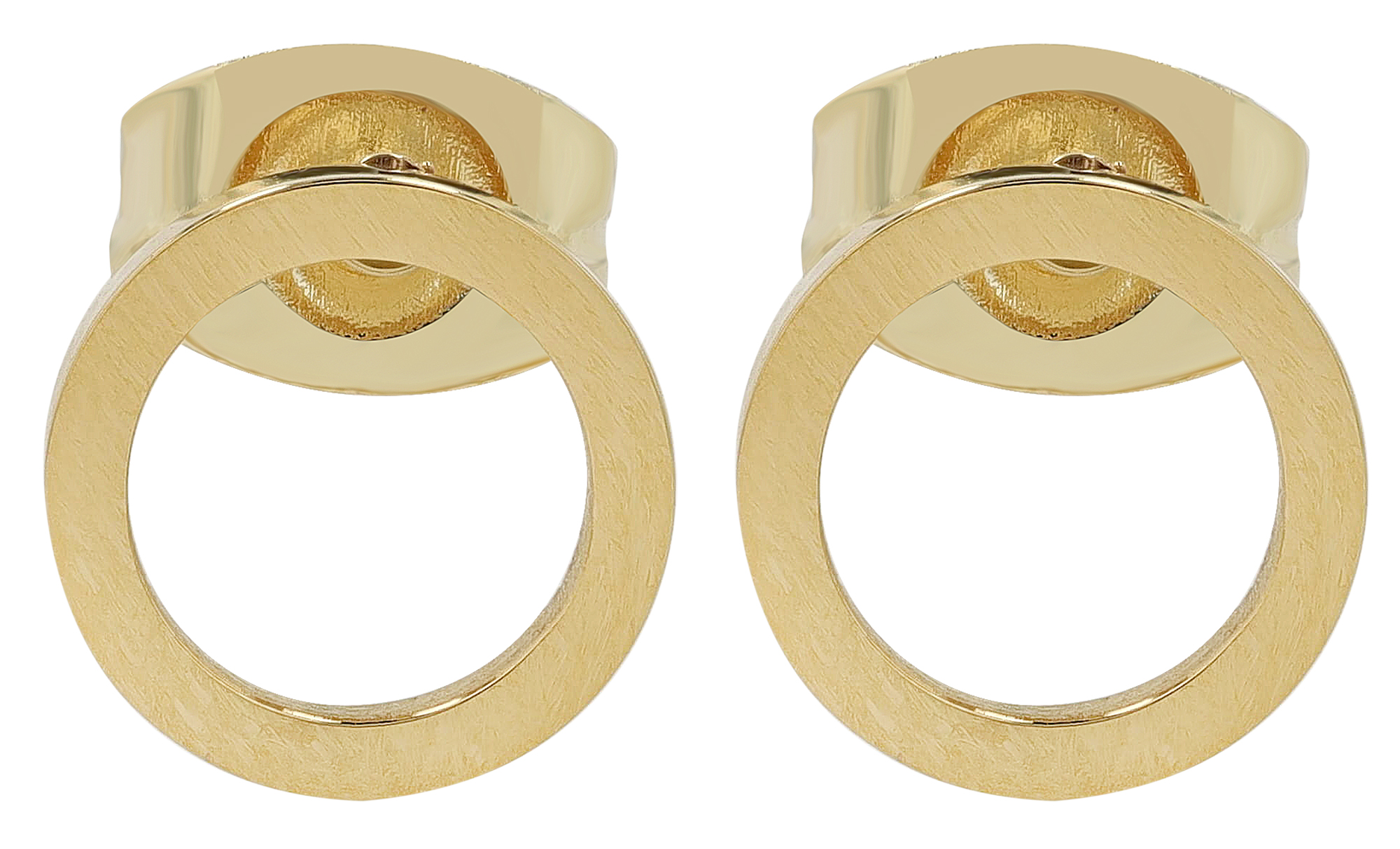 "Kiara" Edelstahl Ohrstecker - offener Kreis/ circle Ø 8 mm, goldfarbig