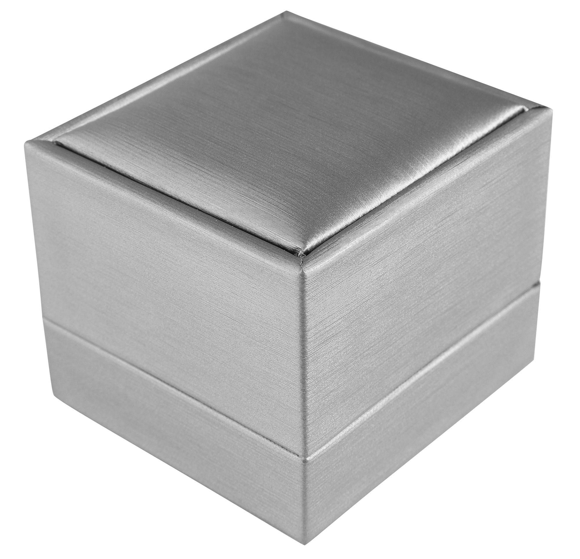 Schmuckbox (Ring) 6 x 6,5 cm, Kunststoff, grau, VE10