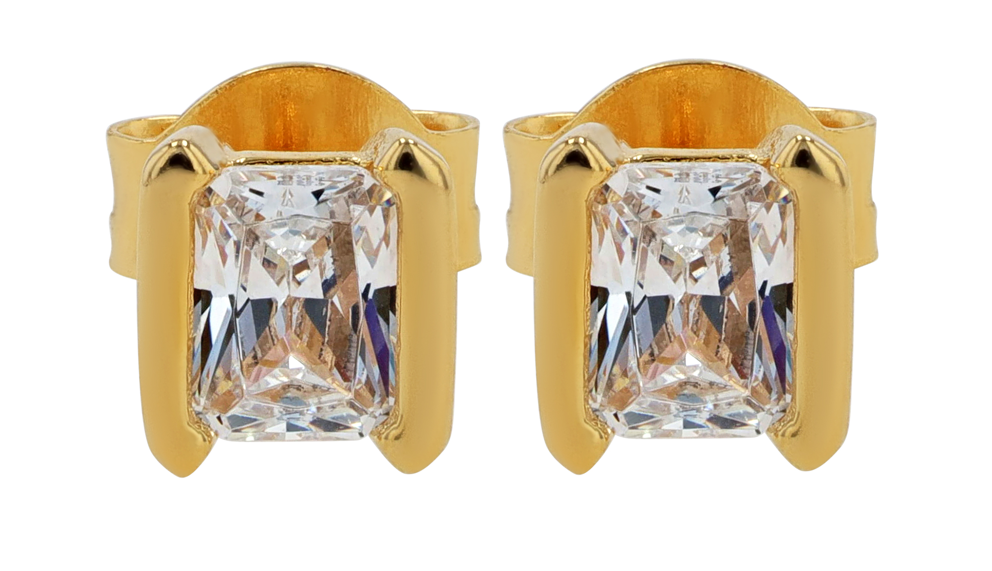 Sif Jakobs Jewellery 925/- Echt Silber Ohrstecker "Roccanova Piccolo", Zirkonia (weiß), vgold.