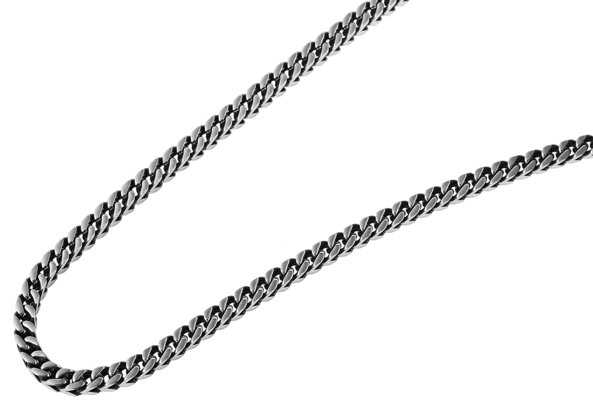 "Jarno" Edelstahl vierkant Fuchsschwanz-Kette, Edelstahl, 43 cm/ 2,5mm