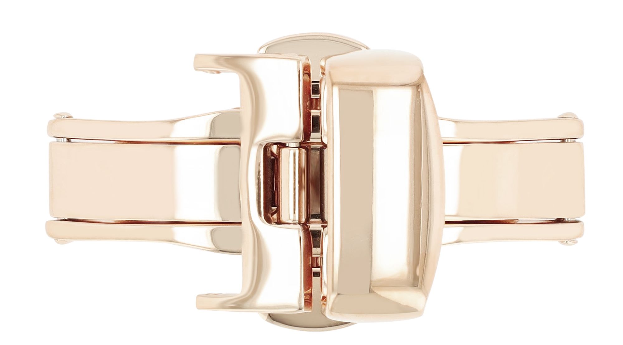 Butterflyschließe, Edelstahl, Schließenanstoß: 14 mm, roségoldfarben