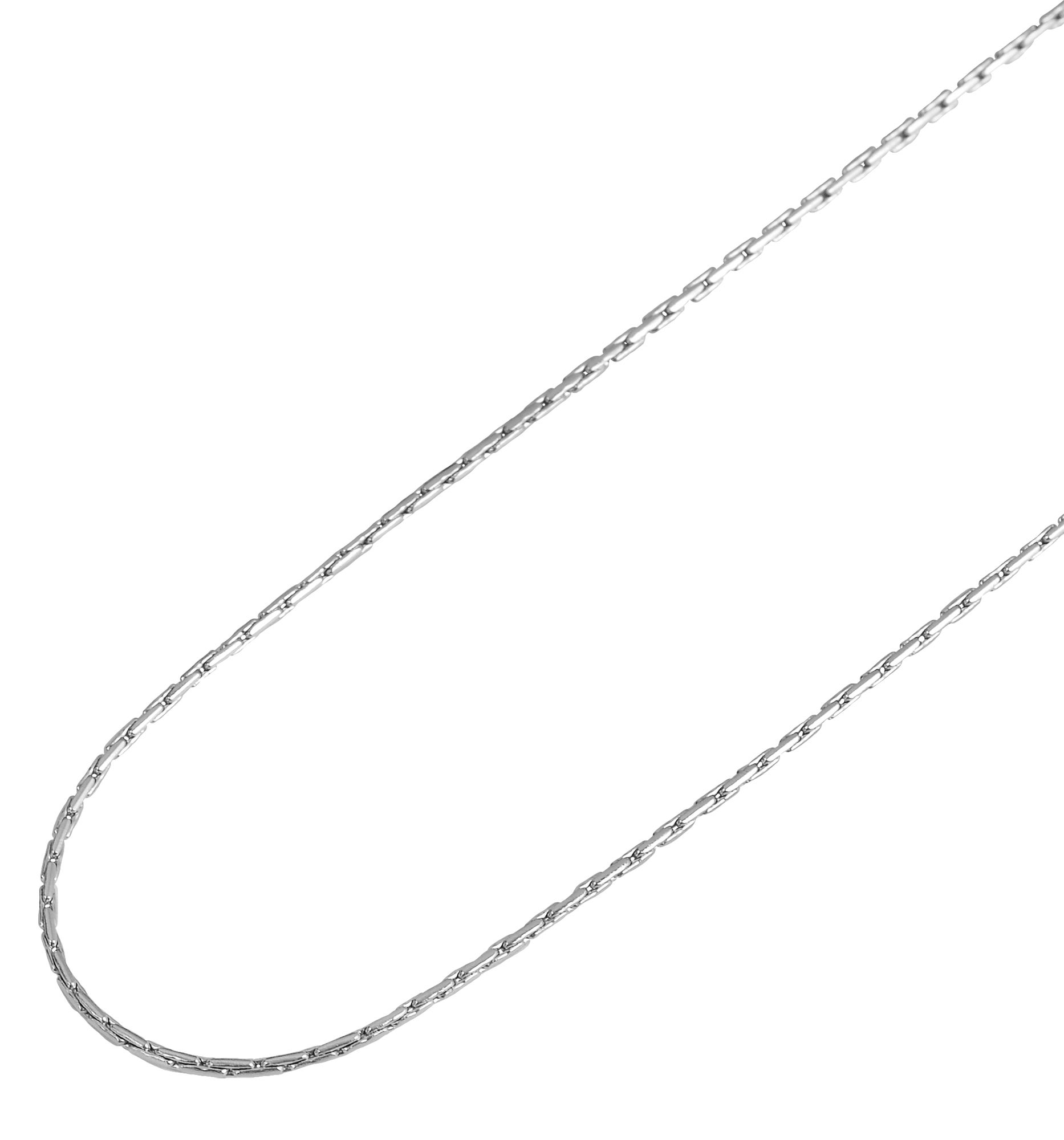 "Asel" Ankerkette rund, Edelstahl, silberfarben, 43 cm/ 1mm