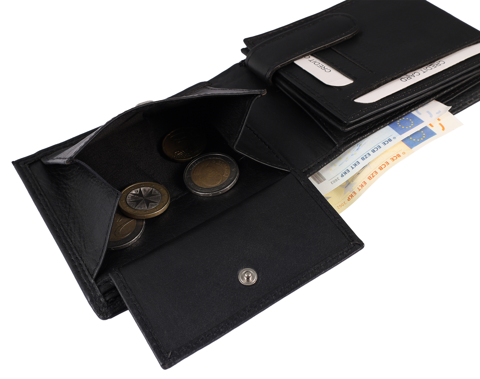 Leonardo Verrelli Echtleder (Nappa) Geldbörse, RFID, Querformat