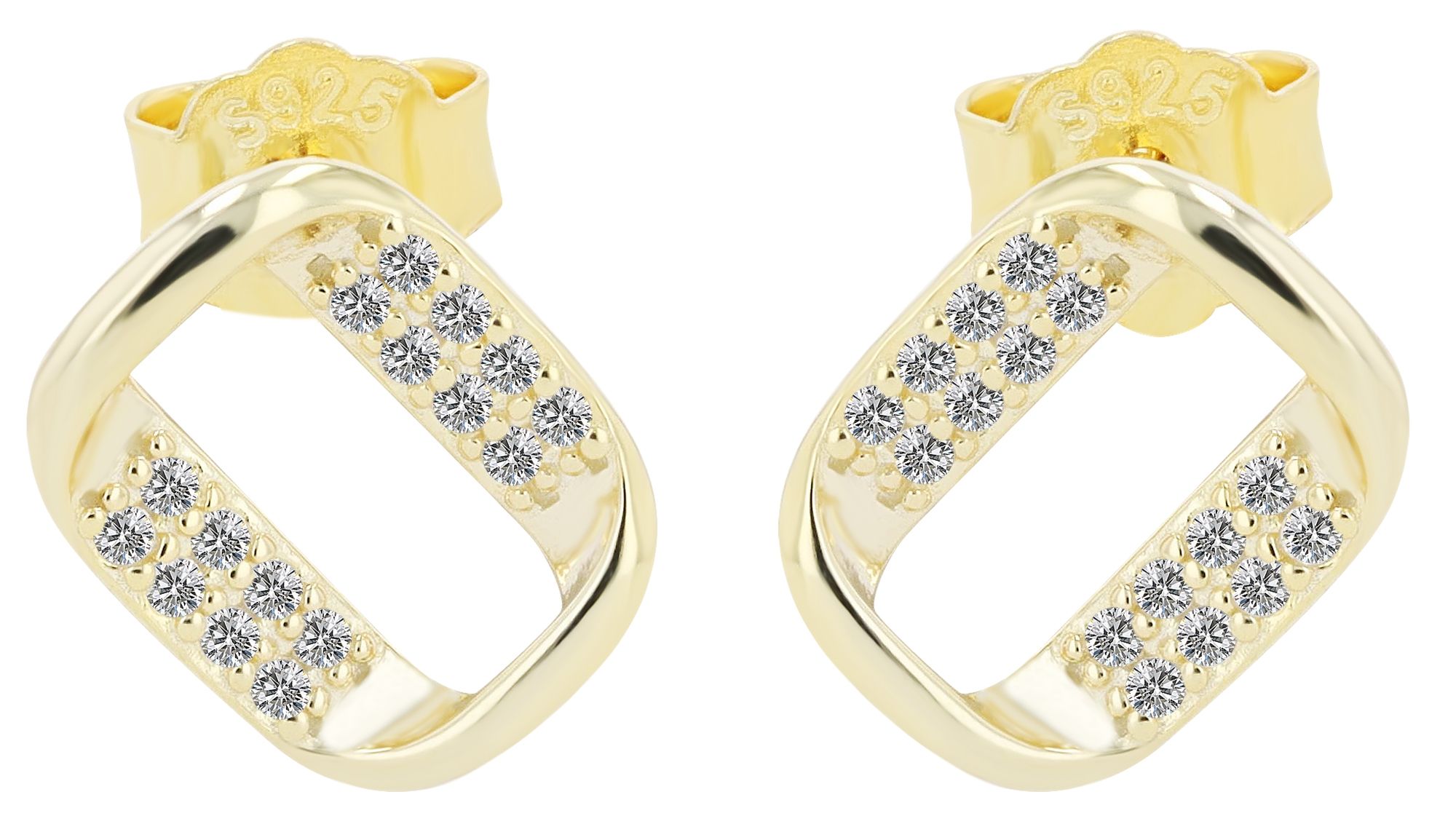 "Havin" - Ohrstecker aus 925/- Echt Silber, Gold