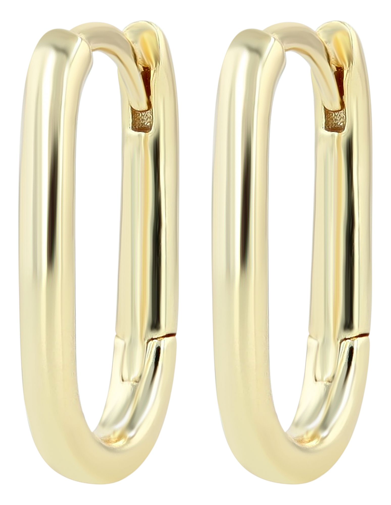 "Ajda" 925/- Echt Silber ovale Creole, vergoldet