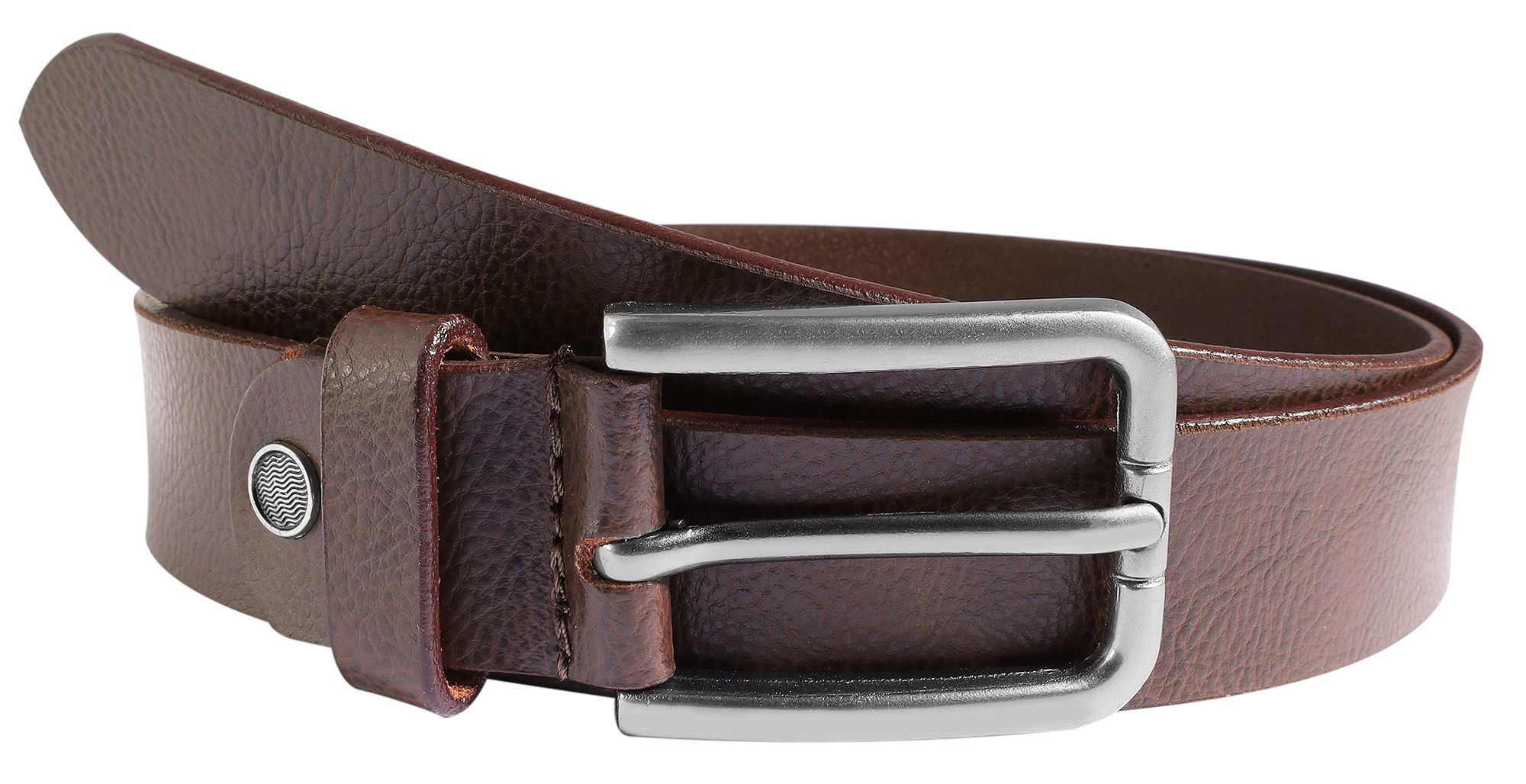 Leonardo Verrelli Echtleder Gürtel, kürzbar, braun, 2. Wahl (Schließendesign sortiert), 100 cm