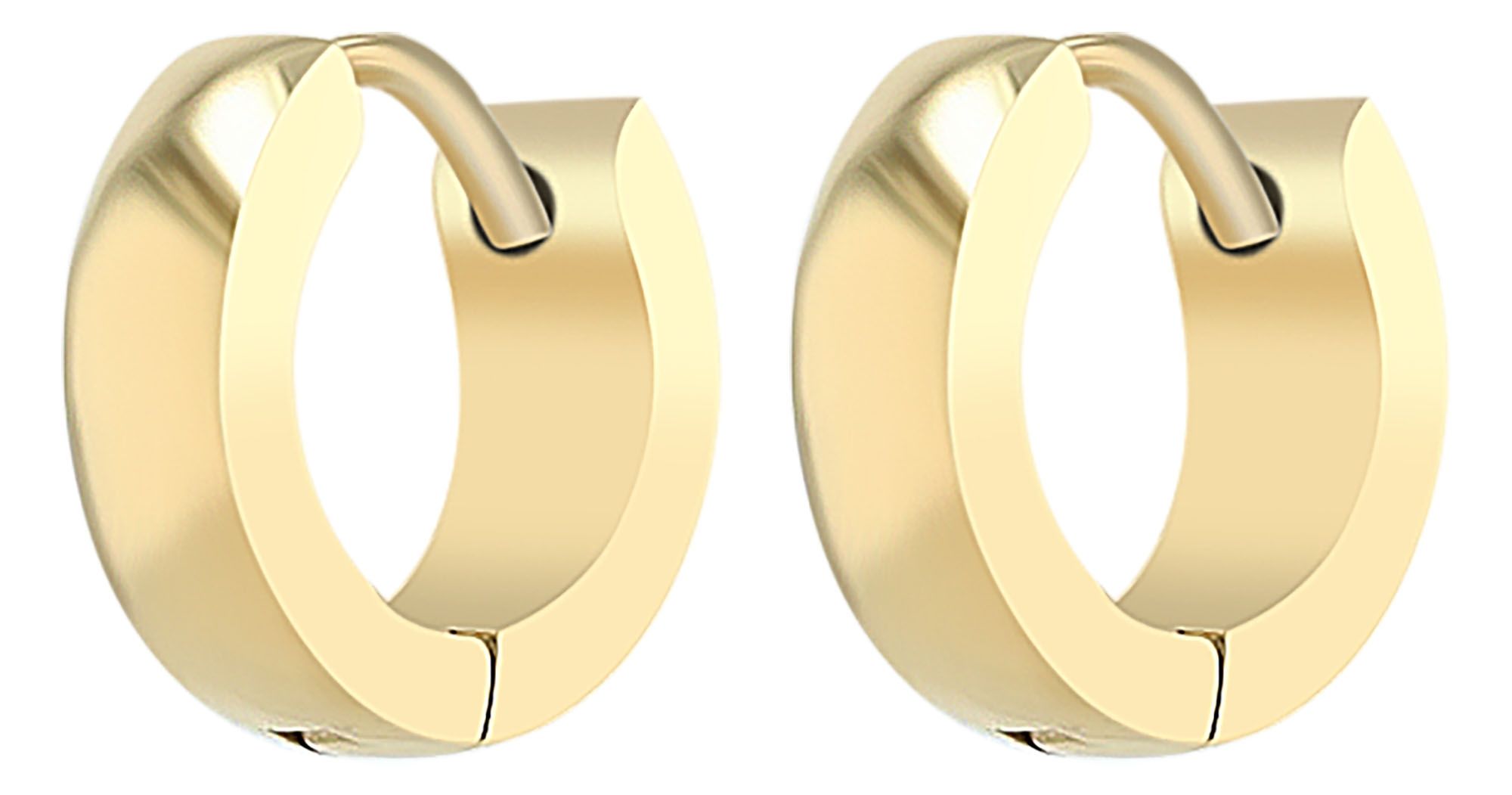 "Chelsie" Edelstahl Klapp-Creolen Ø 9 mm, goldfarben