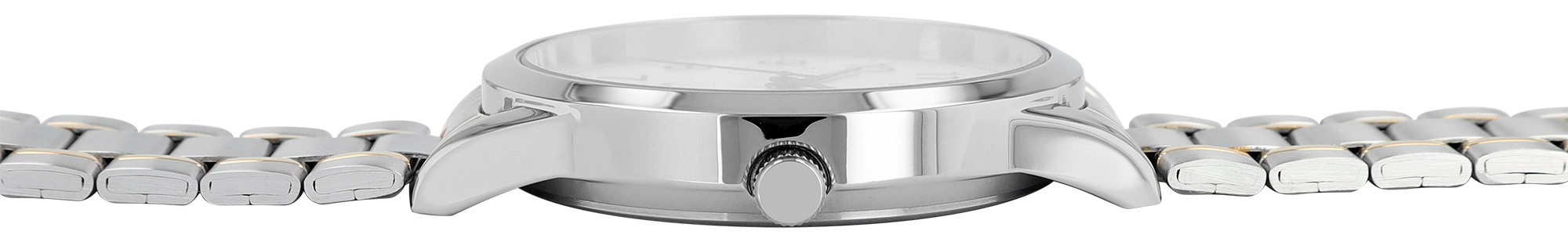 Q&Q Herrenuhr mit Edelstahlband in bicolor, 3 BAR