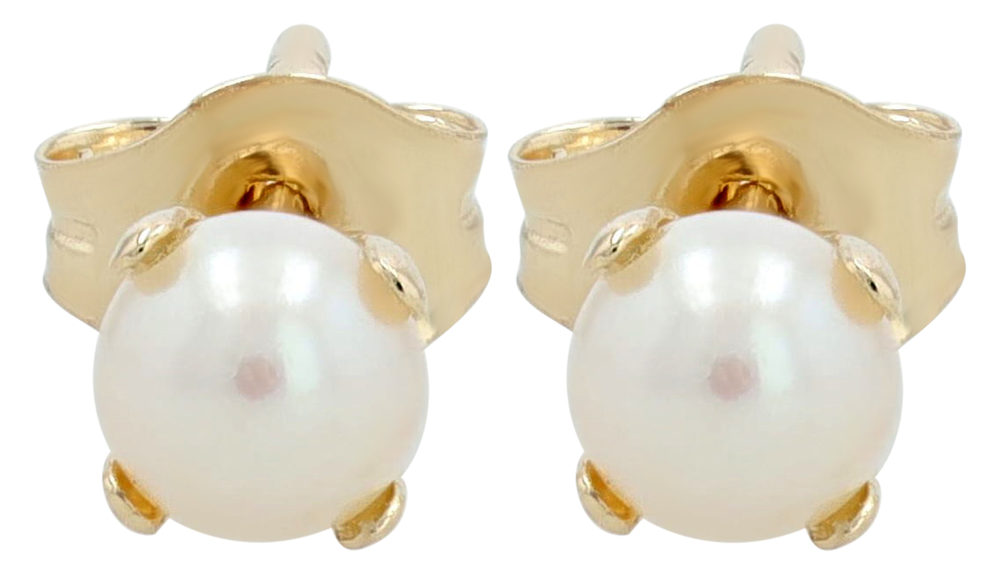 333/- Echt Gold "Zaina" Ohrstecker/ Perlenohrstecker Ø 3 mm, Gelbgold, 8 Karat