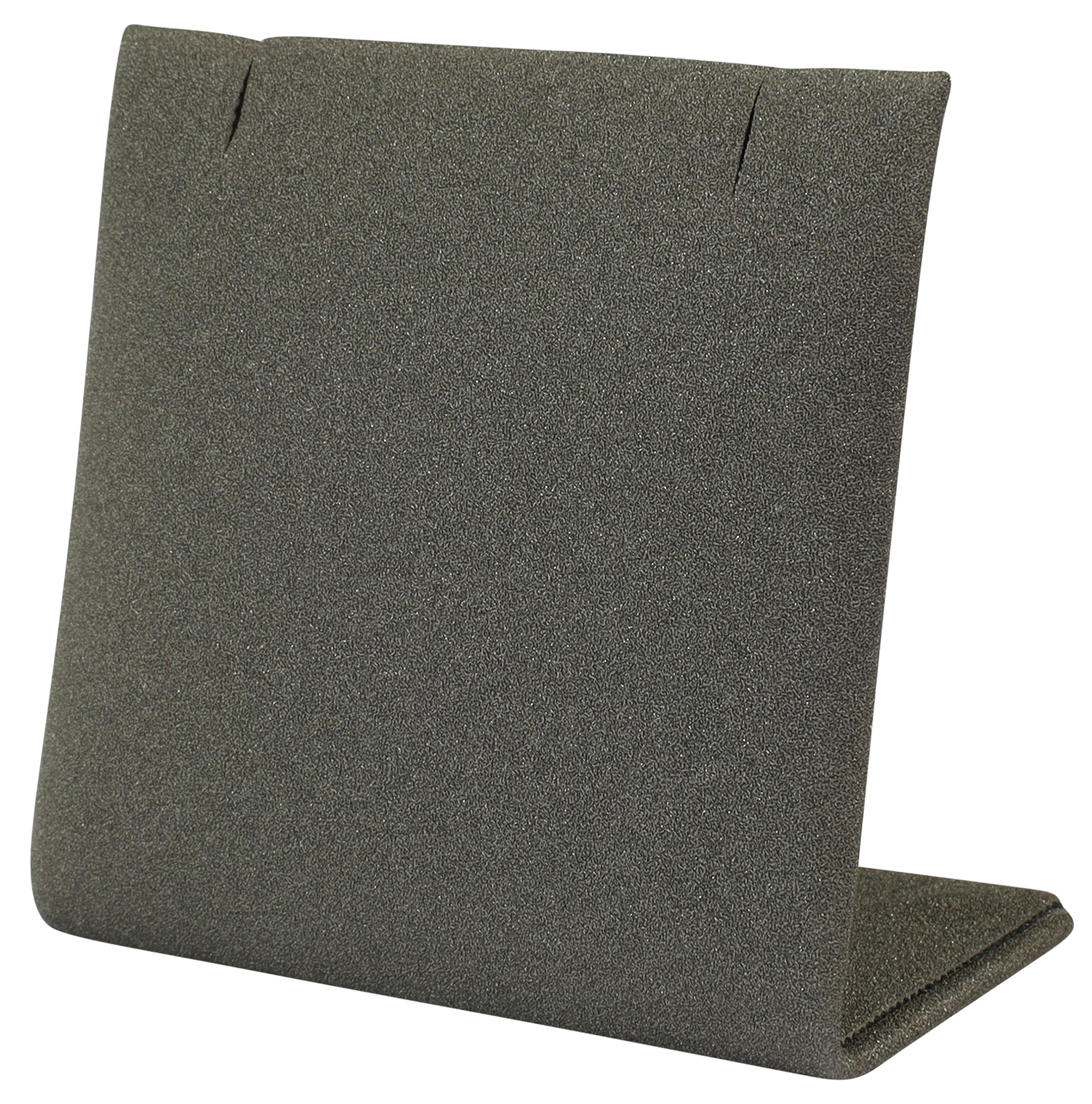 kleiner Aufsteller für Ketten (Dekoserie Soft), PU-bezogen, 4,5 cm, grau