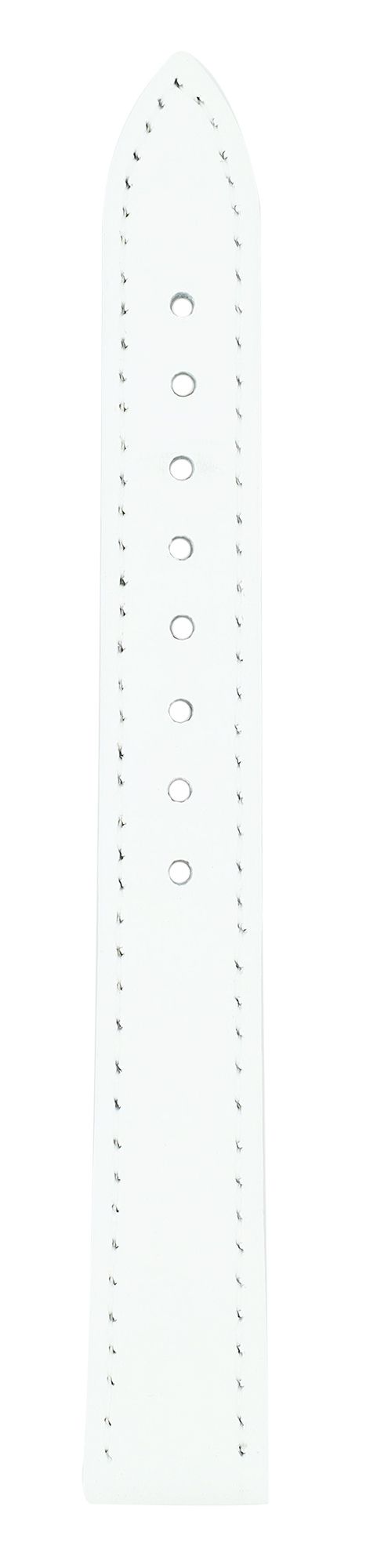 Echtleder-Uhrenarmband, weiß, 18 mm