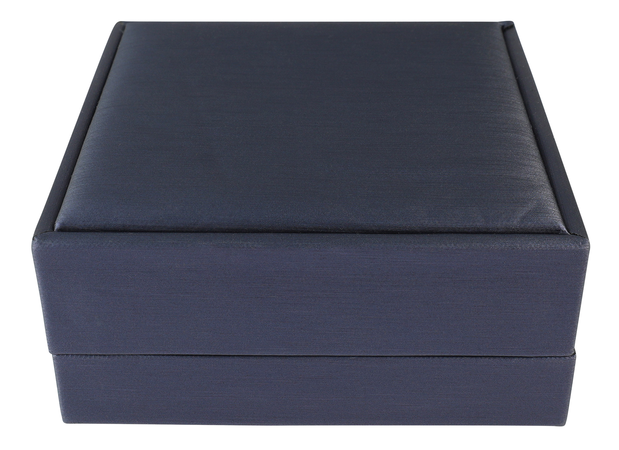 Edle Schmuck-Klappboxen (Ketten), Metallic-Blau & Samt schwarz – VE: 10 Stück