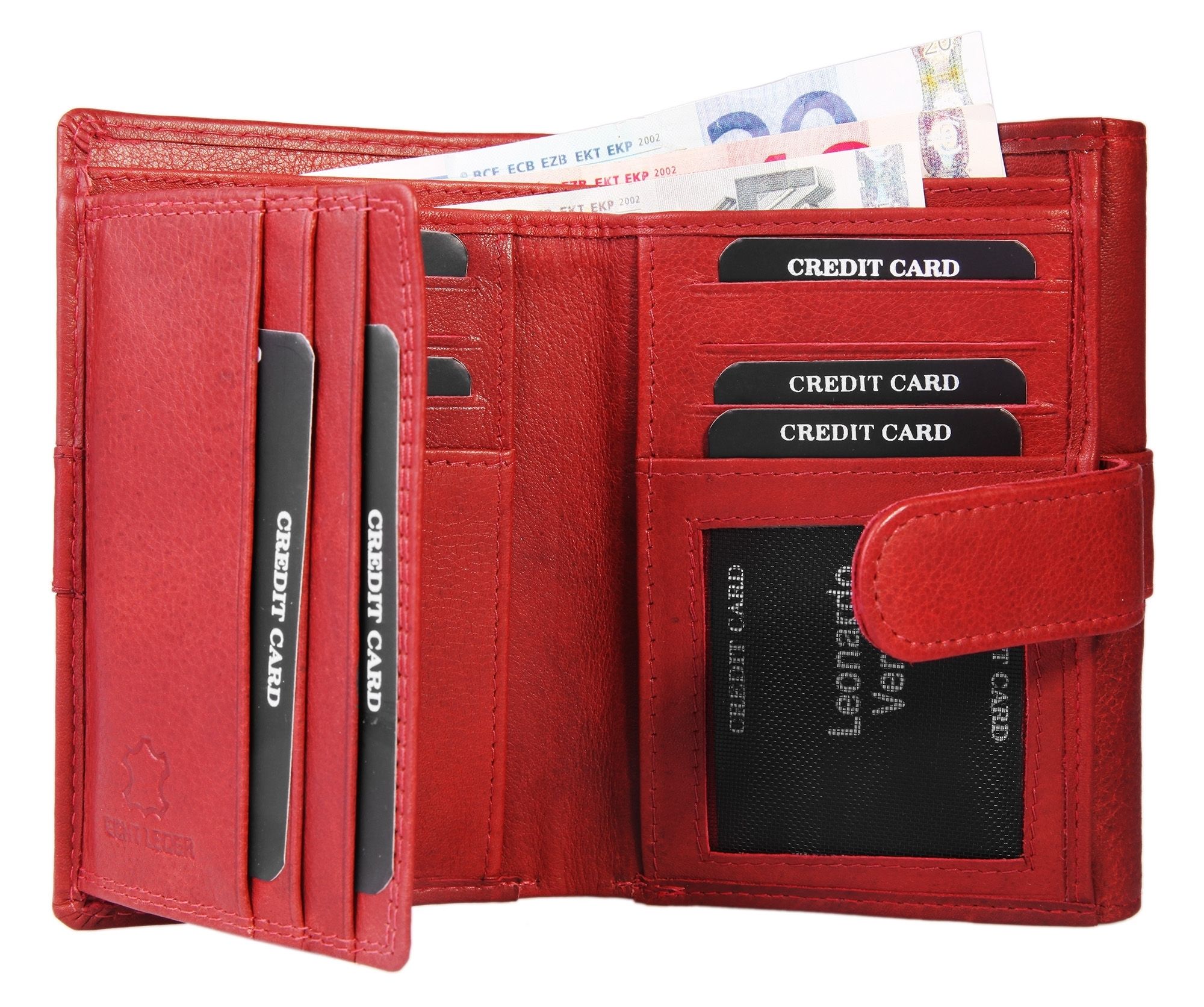 Leonardo Verrelli Geldbörse in rot, RFID Safe