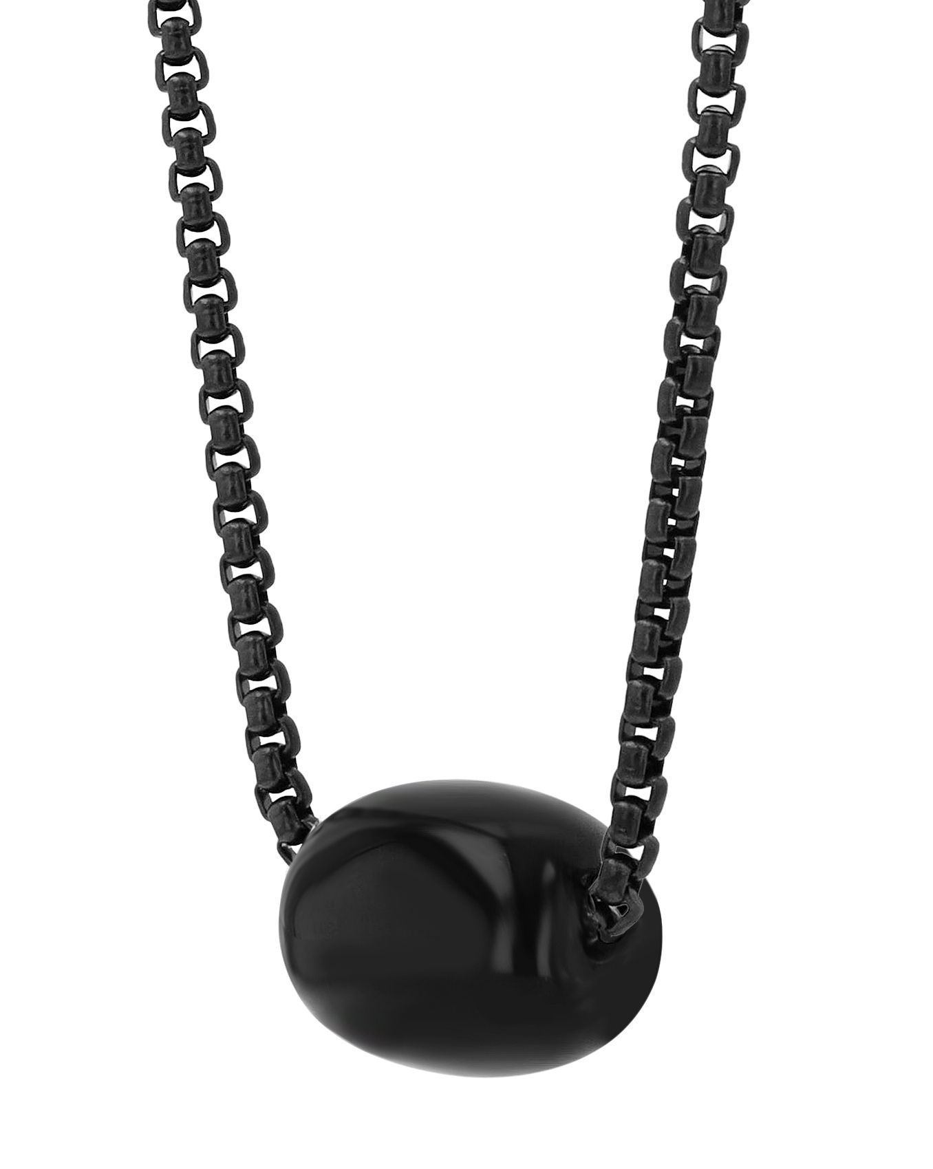 Akzent Halskette mit Onyx Anhänger, schwarz, 61 cm