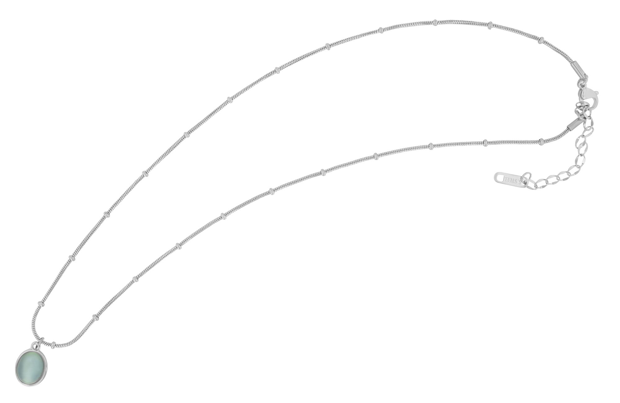 Edelstahlkette mit Anhänger, 43+5cm,