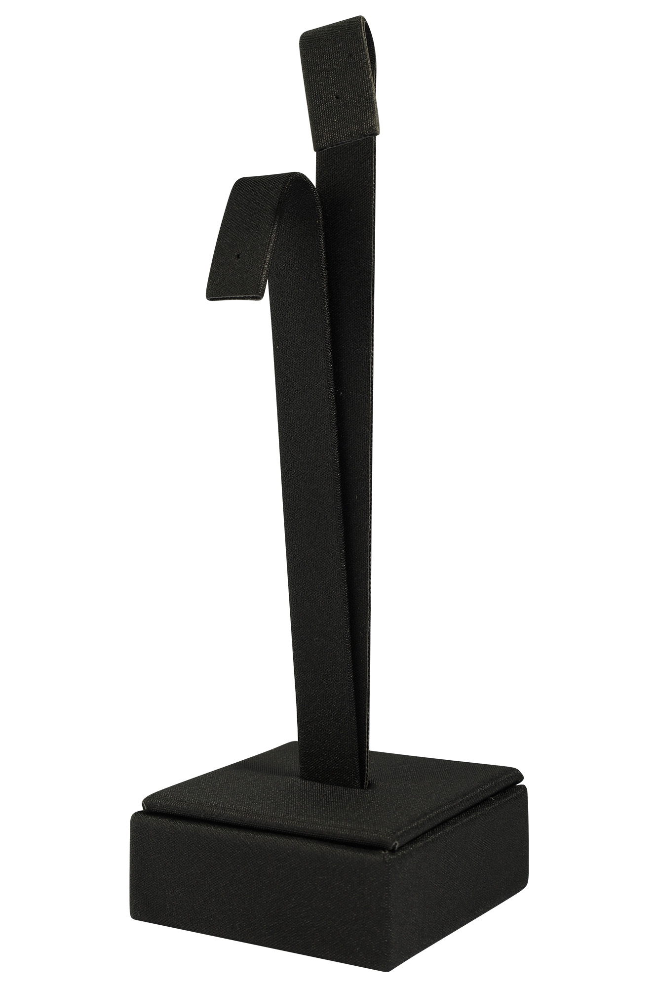 Aufsteller für Ohrringe (Dekoserie Soft), PU-bezogen, schwarz
