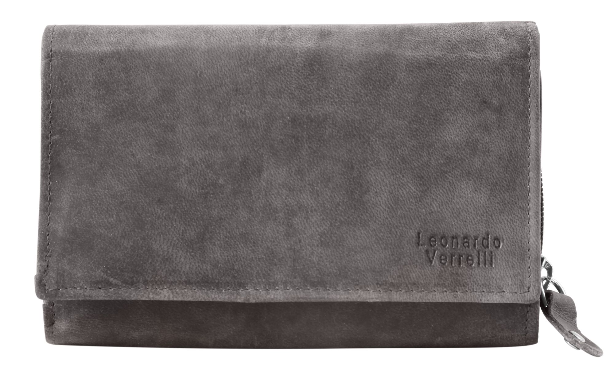 Leonardo Verrelli Echtleder Geldbörse, RFID-Schutz, schwarz