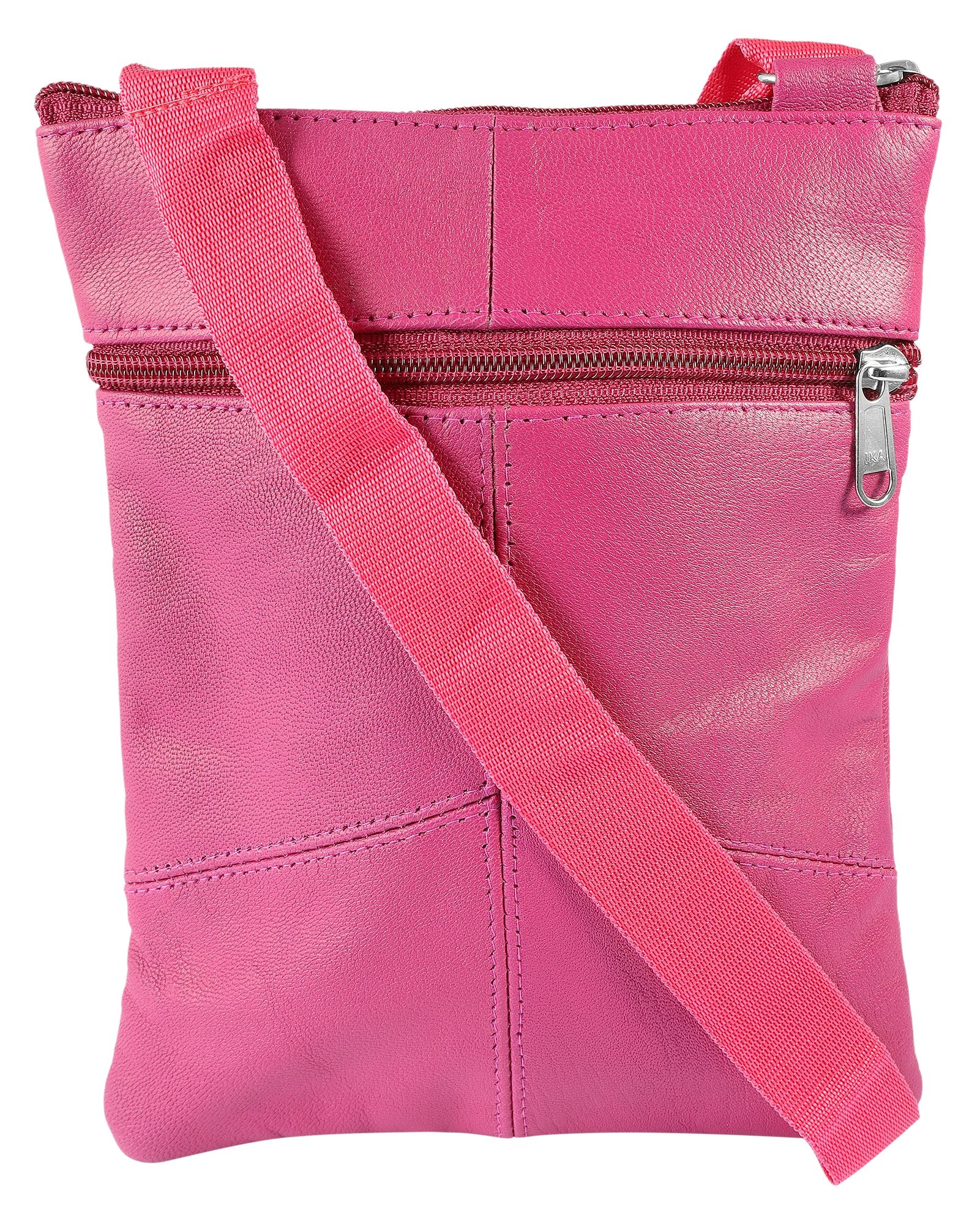 Steinmeister Echtledertasche, magenta