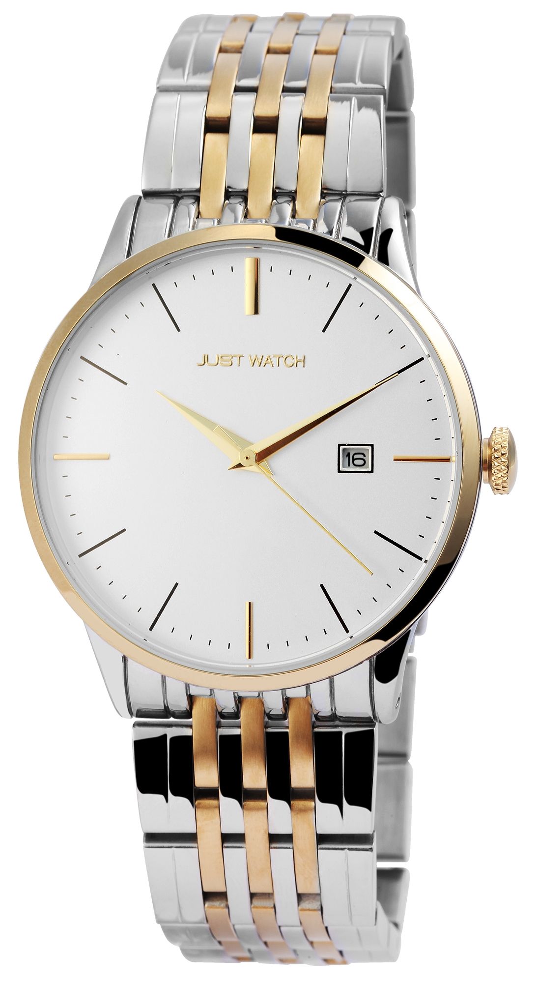 Just Watch Unisexuhr mit Edelstahlarmband, bicolor