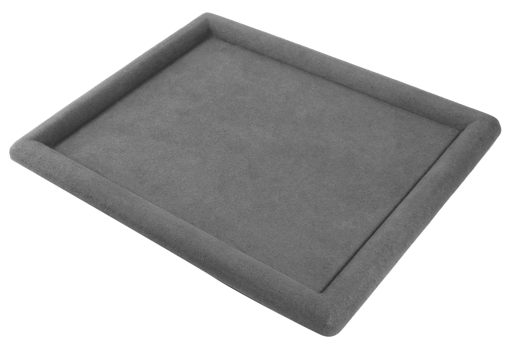 Vorlagetablett, samtbezogen, 25 x 19,5 x 1,5 cm, grau