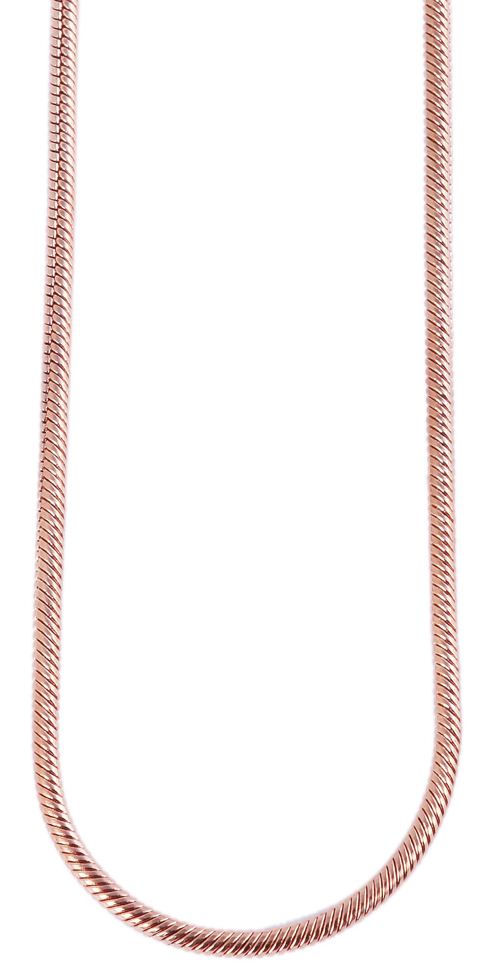 Akzent Schlangenkette, Edelstahl, roségoldfarben, 50 cm