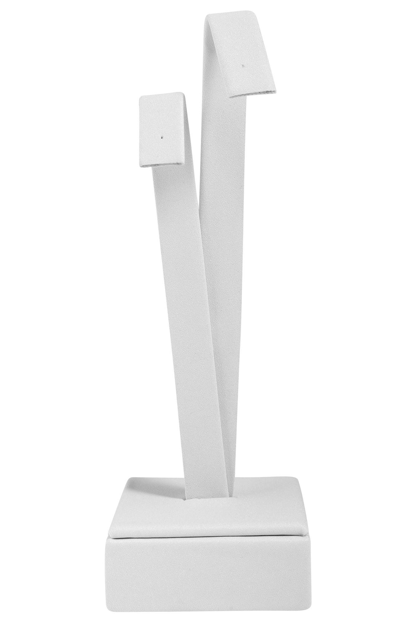 Aufsteller für Ohrringe (Dekoserie Soft), PU-bezogen, weiß