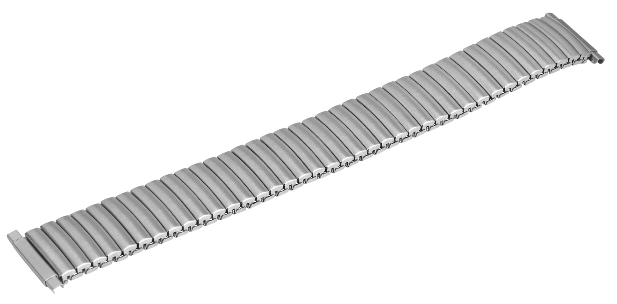 Edelstahl-Zugarmband, silberfarben, flexibler Anstoß, 18 mm - 22 mm
