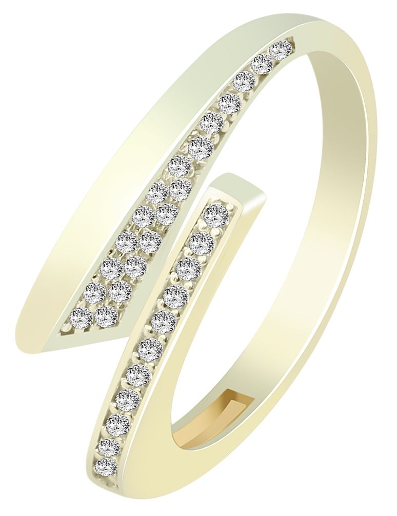 333/- Gold Ring "Mirja" mit Zirkoniabesatz, Gelbgold, 8 Karat, Gr. 50