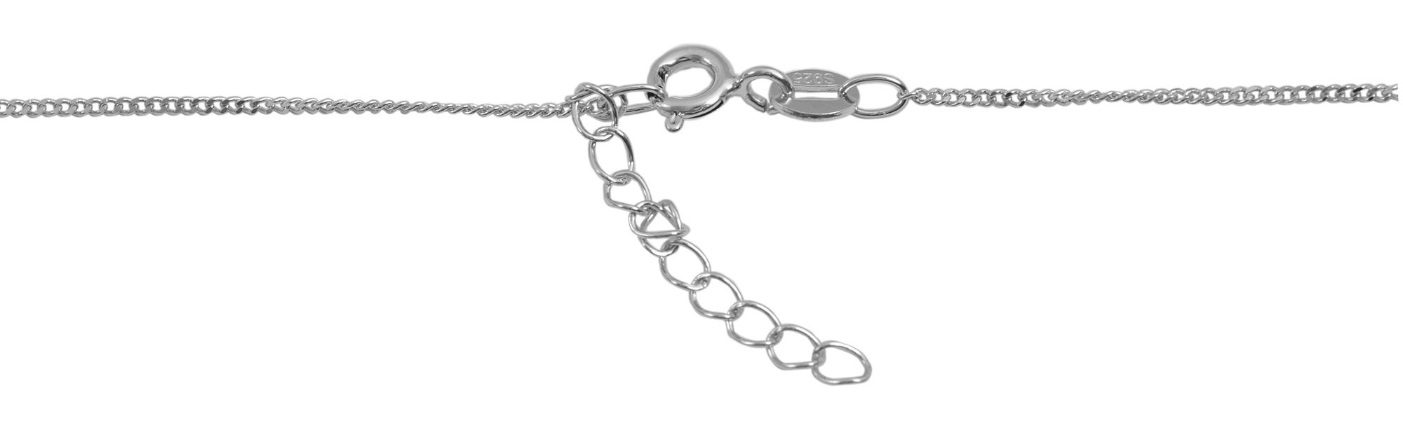 "Atsila" 925/rh Echt Silber Halskette, silberfarben, 40 cm