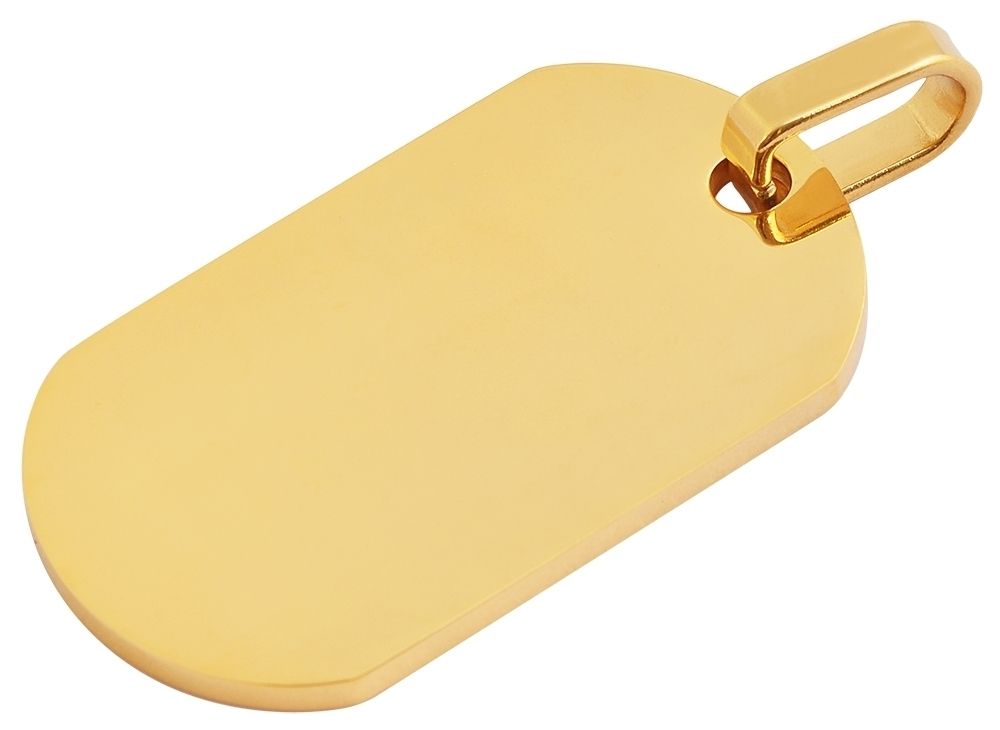 "Ranger" Edelstahl-Gravuranhänger "Dog Tag“, goldfarbig