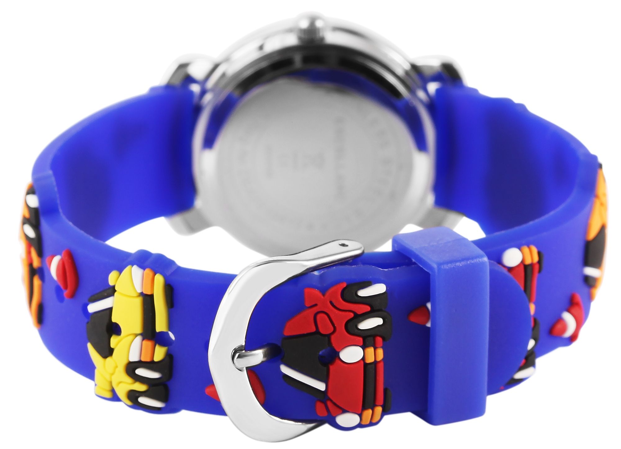 Excellanc Kinderarmbanduhr, Silikonarmband, silberfarben/blau