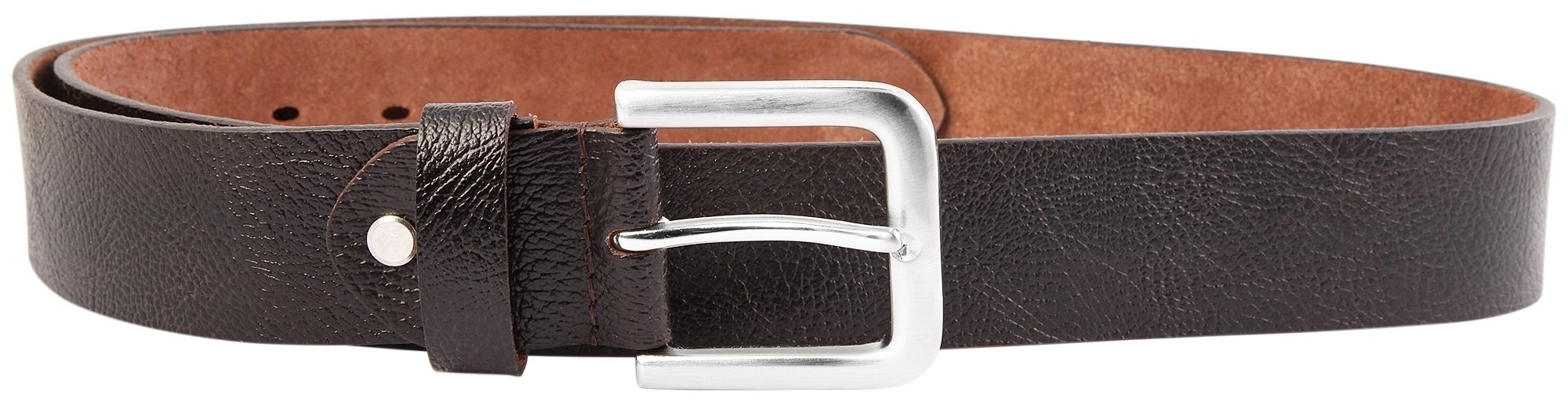 Leonardo Verrelli Echt Leder Gürtel, braun, kürzbar, 110 cm