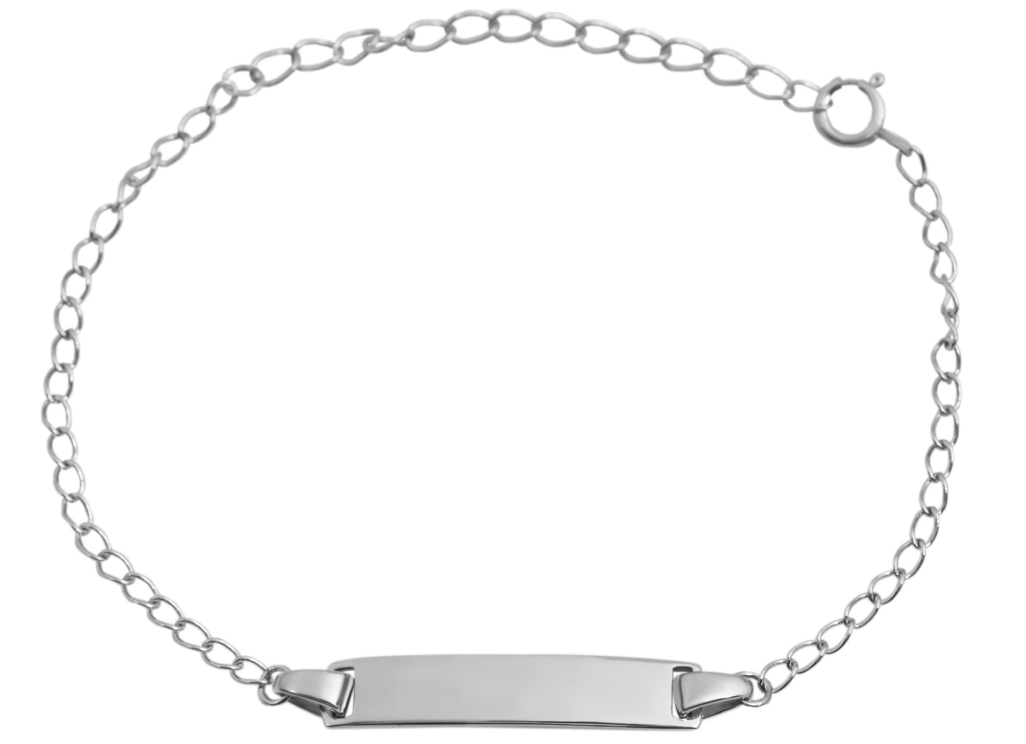"Gravurzauber Biserka" 925/- Silber, Ident-Armband/ Gravurarmband, rh., Kinder/ Erwachsene