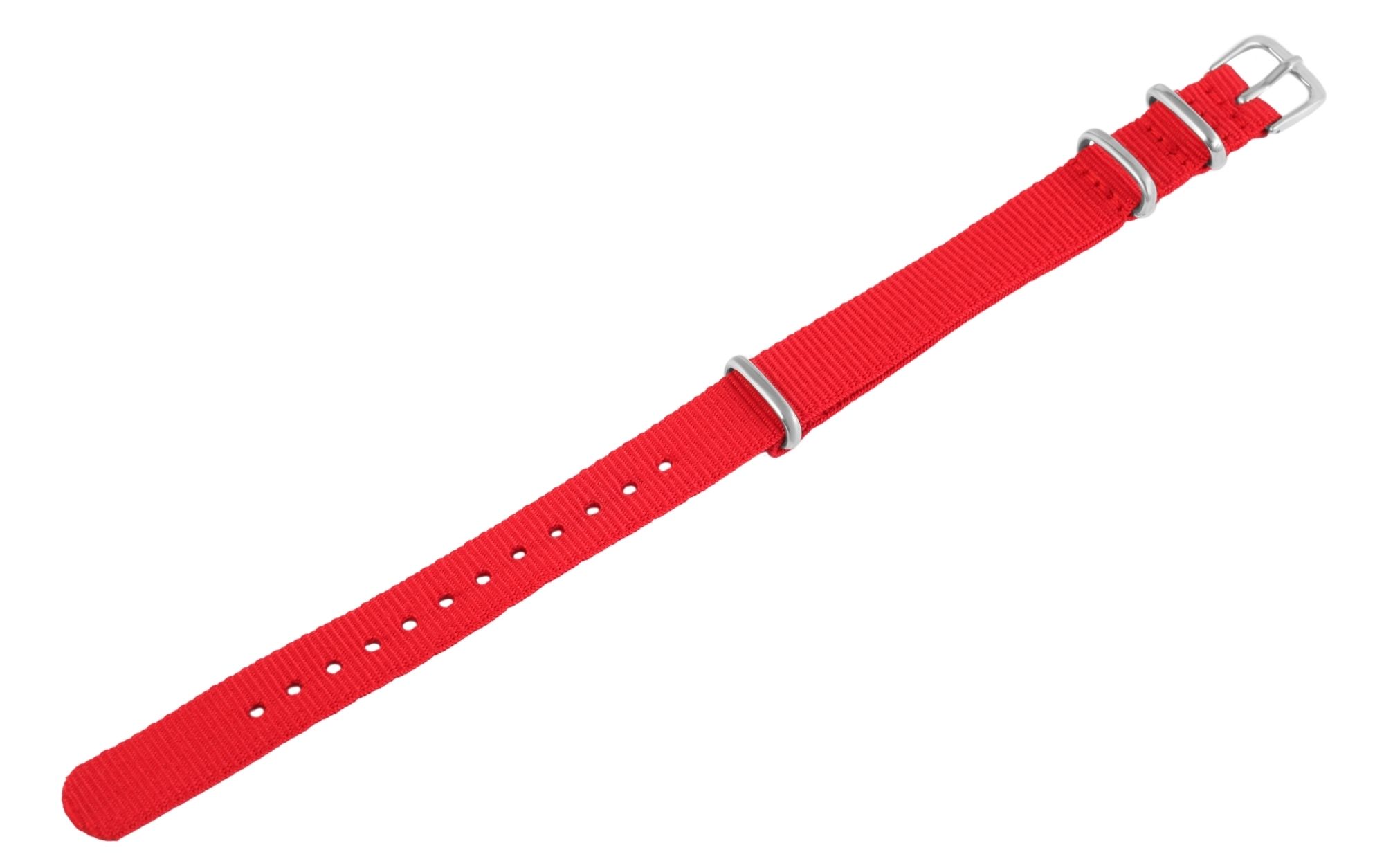 Nylon-Uhrenarmband, rot, Dornschließe, 14 mm