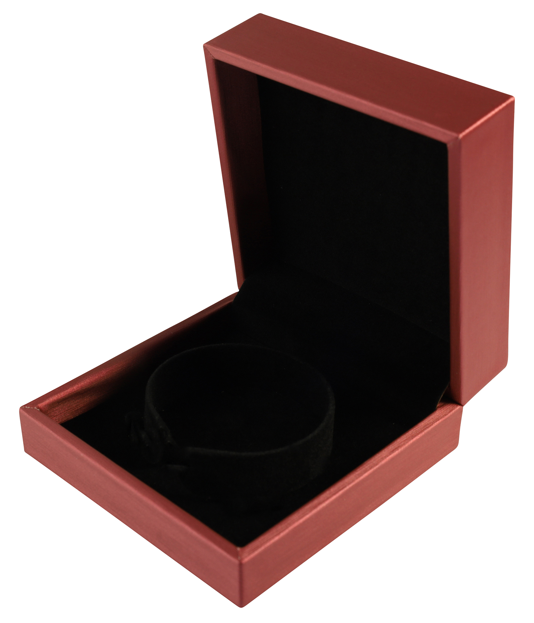 Schmuckbox (Armband) 9 x 9 cm, Kunststoff, rot, VE10