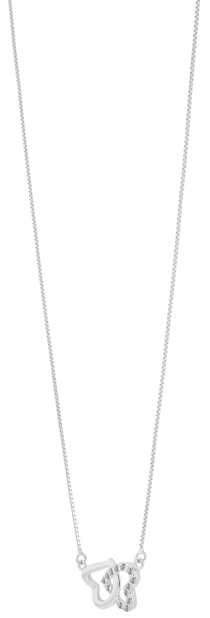 925er Sterlingsilber Herzkette "Pina", rhodiniert