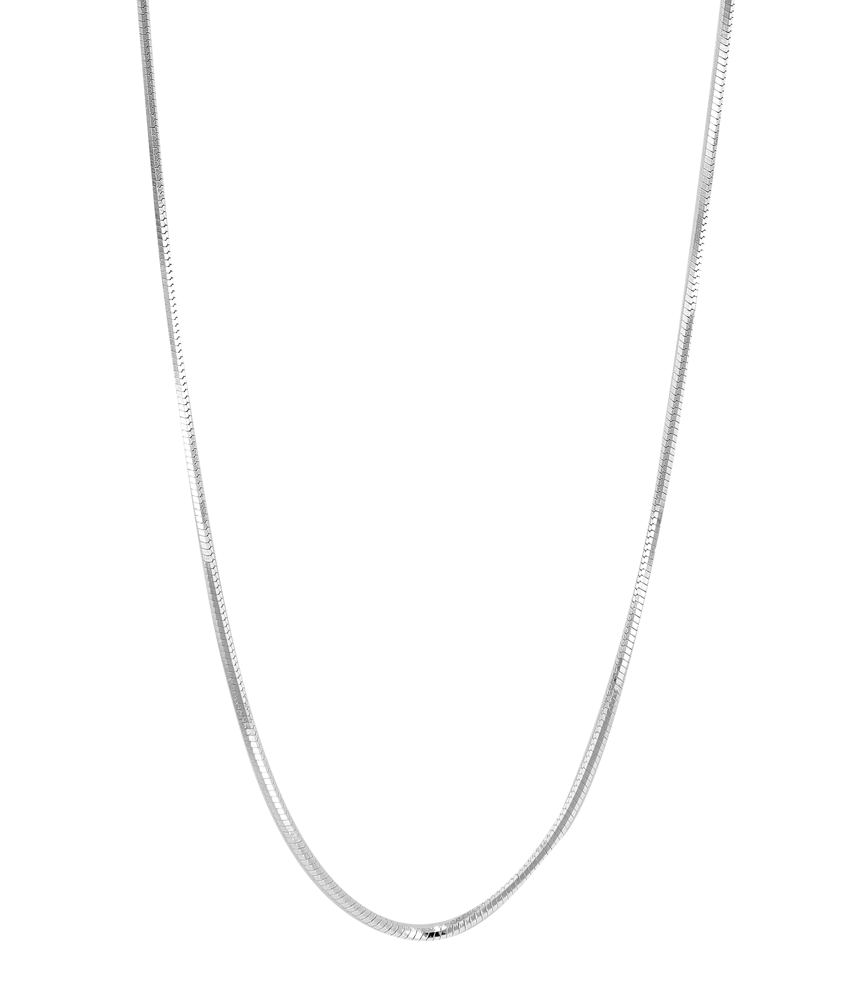 "Karim" 925/- Echt Silber Kette/ Schlangenkette , 42 cm/ 1 mm, rhodiniert, 4 Stück